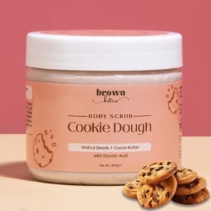 Cookie Dough chocolate body scrub with cookies