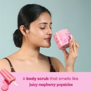 Model smelling Berry Popsicle fruit body scrub