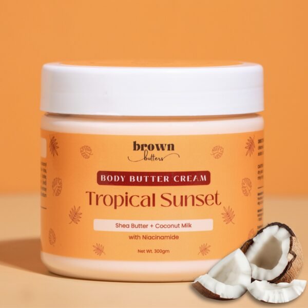 Tropical Sunset Coconut Body Butter with coconut