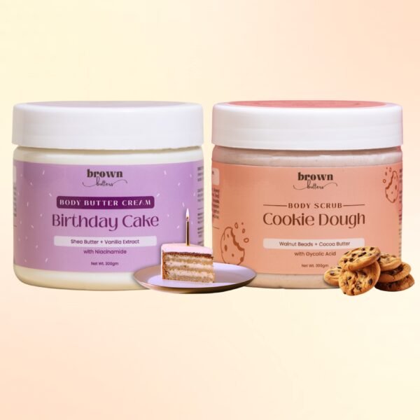 vanilla body butter & chocolate body scrub