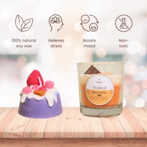 cake candle & tropical smoothie jar candle