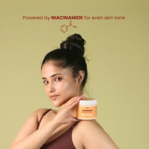 girl holding tropical body butter
